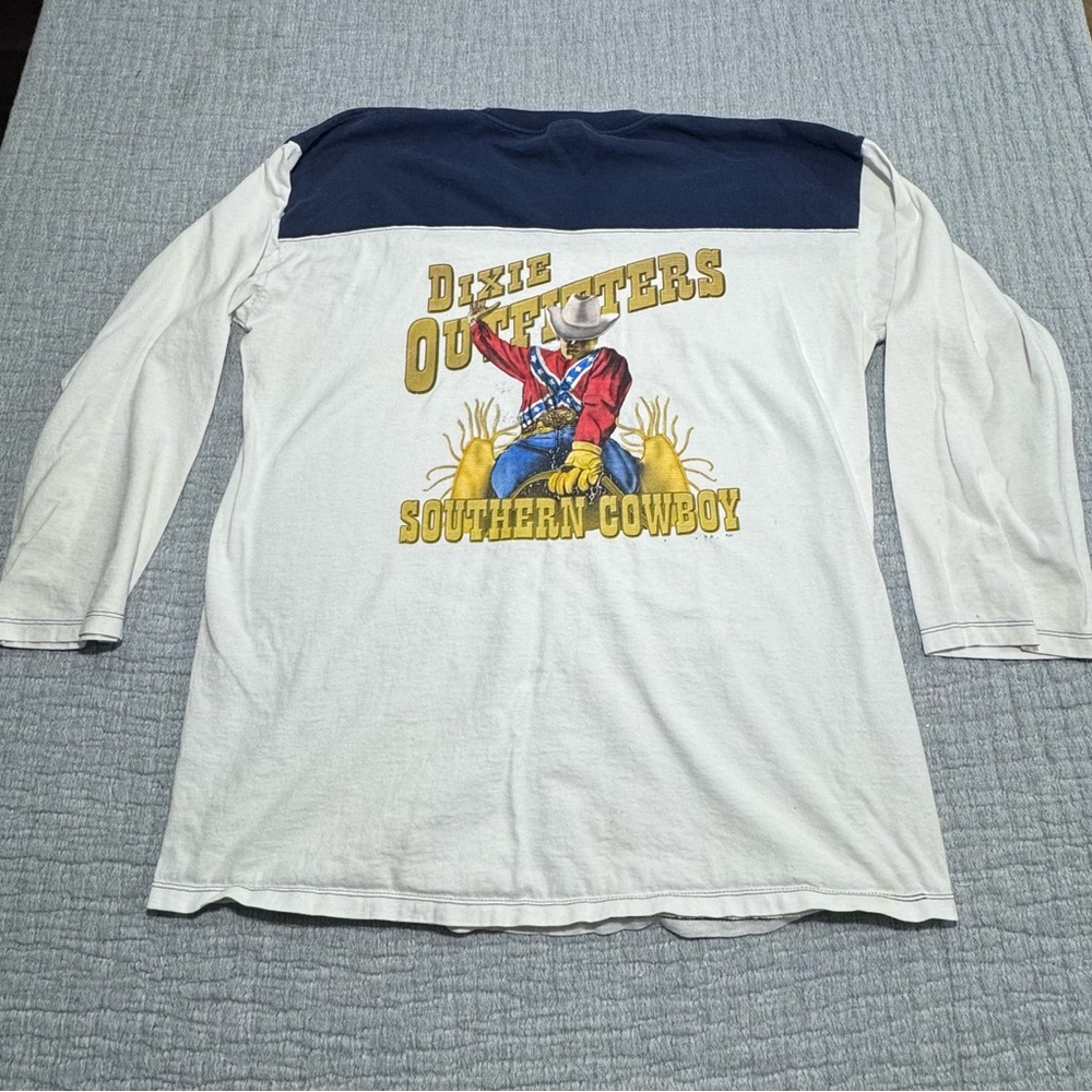 Vintage Y2K XL Dixie Outfitters Southern Cowboy T-Shirt Long Wide Sleeve